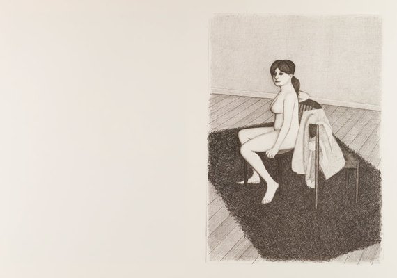 Alternate image of Untitled (seated nude) (recto); Untitled (seated nude) (verso) by John Brack