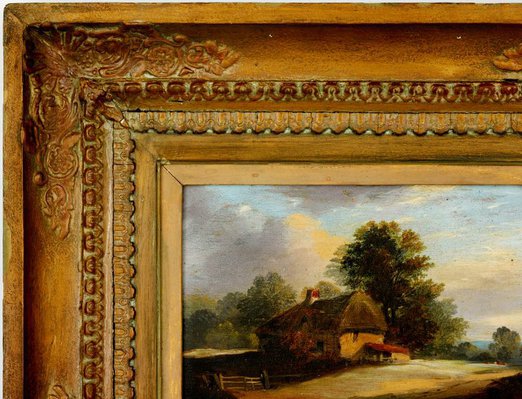 Alternate image of Cottage with trees behind, clearing by Unknown, attrib. Norwich School