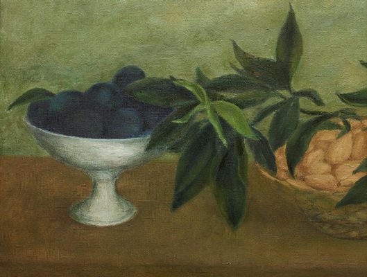 Alternate image of Still life with almonds and plums by David Strachan