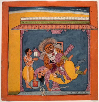 Alternate image of Narasimha killing Hiranyakasipu by attrib. Devidasa