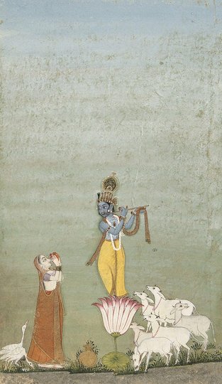 AGNSW collection Krishna serenading Radha circa 1820