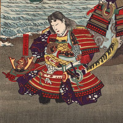 Alternate image of (Death of Atsumori) by Toyohara (Yōshū) Chikanobu