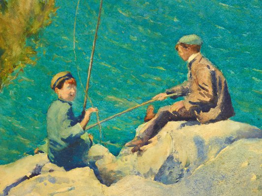 Alternate image of Boys fishing or The compleat anglers by J J Hilder