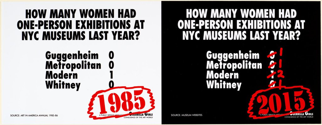 Alternate image of How many women had one-person exhibitions at MFC-Michele Didier? by Guerrilla Girls