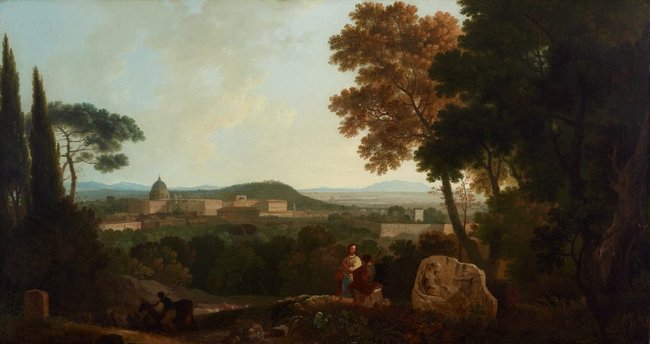 AGNSW collection Richard Wilson St Peter's and the Vatican from the Janiculum, Rome 1757-1764