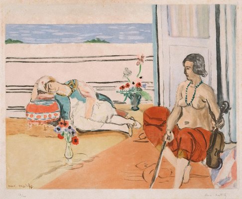 Alternate image of Odalisque on the terrace by Jacques Villon, after Henri Matisse