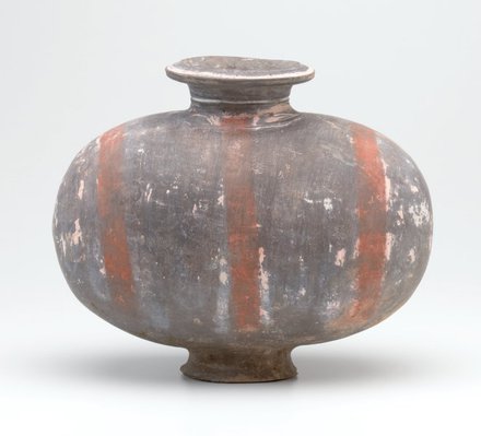 Alternate image of Flask with painted decoration by 