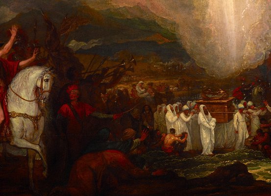 Alternate image of Joshua passing the River Jordan with the ark of the covenant by Benjamin West