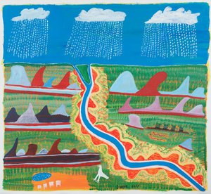 Nyamiyukanji, the river country, 1997 by Ginger Riley Munduwalawala