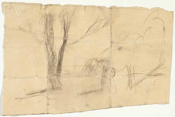 Alternate image of recto: Sheds
verso: Country sketch by Lloyd Rees