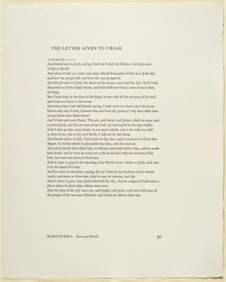 Alternate image of 30. The letter given to Uriah by Oskar Kokoschka