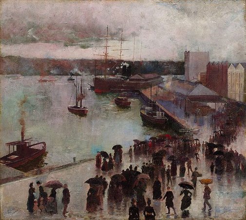 Departure of the Orient, Circular Quay - Charles Conder, 1888