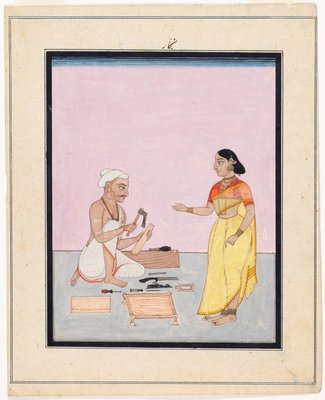 Alternate image of A carpenter and his wife by Company style