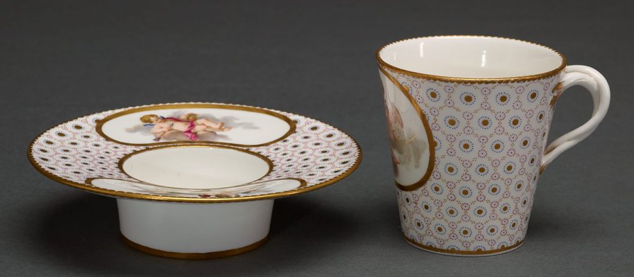 Alternate image of Cup and socketed saucer (gobelet et soucoupe enfonce) by Sèvres