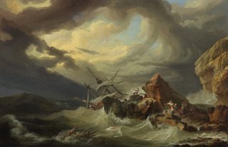 AGNSW collection Philippe Jacques de Loutherbourg A shipwreck off a rocky coast 1760s