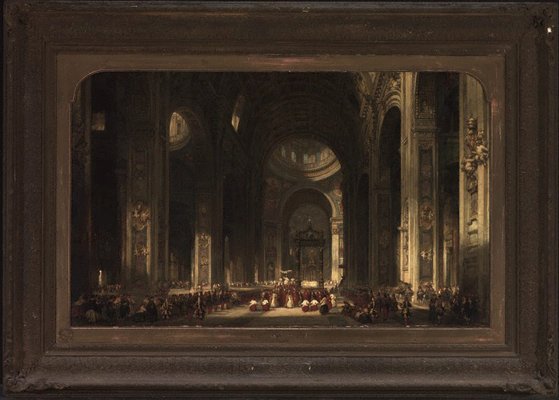 Alternate image of Interior of the Basilica of St Peters at Rome by David Roberts