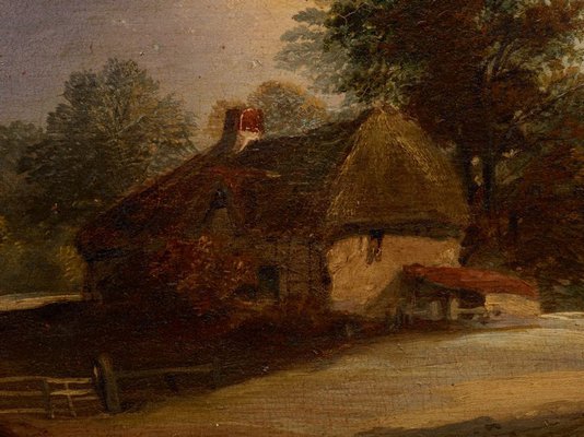 Alternate image of Cottage with trees behind, clearing by Unknown, attrib. Norwich School