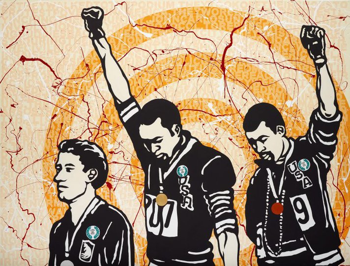 AGNSW collection Richard Bell, Emory Douglas We Can Be Heroes 2014