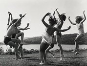 Children dancing by the lake, 1940 by Barbara Morgan