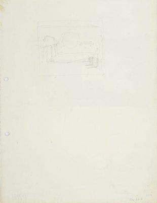 Alternate image of recto: A cottage, Parramatta
verso: Sketch of Rings Bridge, Parramatta by Lloyd Rees