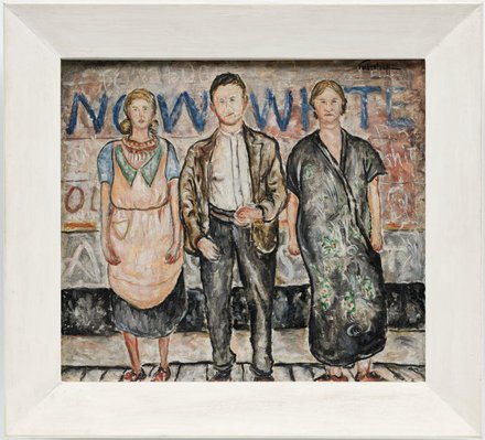 Alternate image of Man, wife and mother-in-law in street by Danila Vassilieff