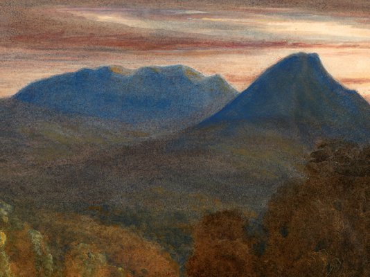 Alternate image of Burning mountain (Mount Wingen, near Scone) by Conrad Martens