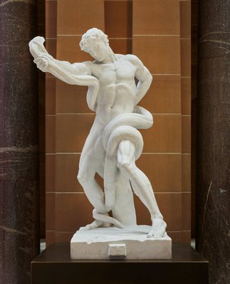 Alternate image of An athlete wrestling with a python by Lord Frederic Leighton