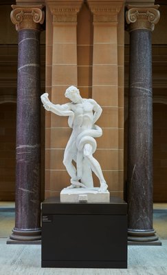 Alternate image of An athlete wrestling with a python by Lord Frederic Leighton