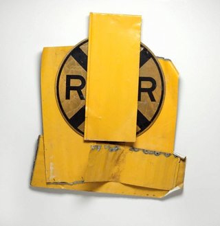 AGNSW collection Robert Rauschenberg Yellow visor glut 1989