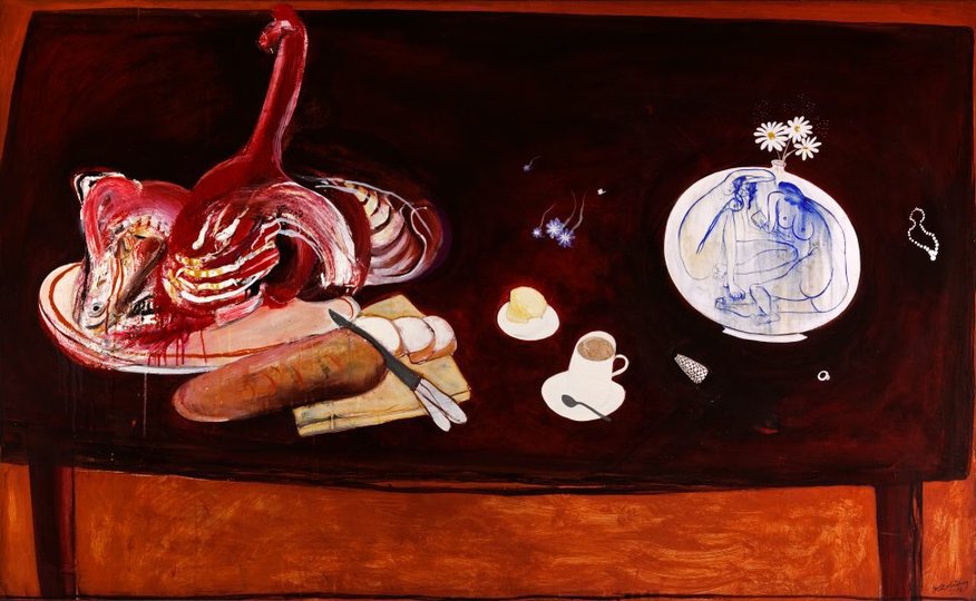 AGNSW collection Brett Whiteley Still life with meat 1975-1976