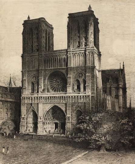 AGNSW collection Lloyd Rees Notre Dame, Paris 1928