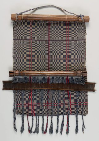 AGNSW collection Itneg Back-strap loom with section of blanket (owes) 20th century