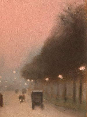 Alternate image of Evening, St Kilda Road by Clarice Beckett
