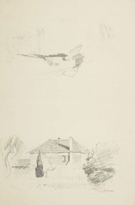 Alternate image of recto: Bushland
verso: House and garden by Lloyd Rees