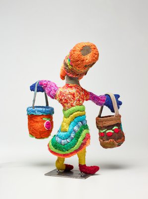 Alternate image of Woman with Dilly Bags and Dilly Bag Hat by Marlene Rubuntja
