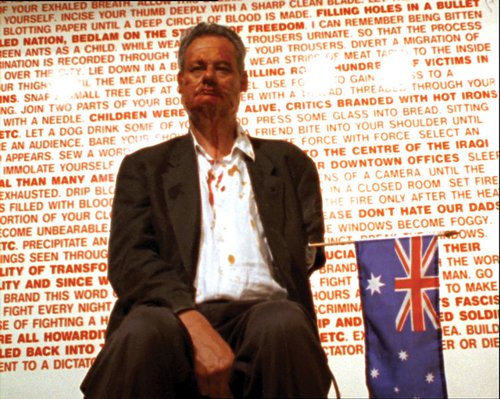Alternate image of Aussie, Aussie, Aussie, oi, oi, oi [Democratic torture] by Mike Parr