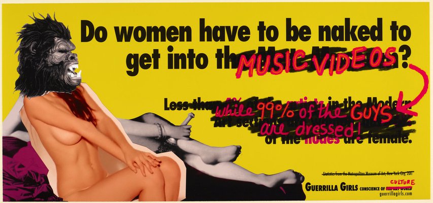 Alternate image of Do women have to be naked to get into music videos by Guerrilla Girls