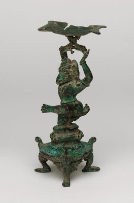 Alternate image of Oil lamp with stem in form of Garuda by 