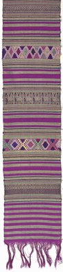 Alternate image of Ceremonial cloth with banded geometric designs by 