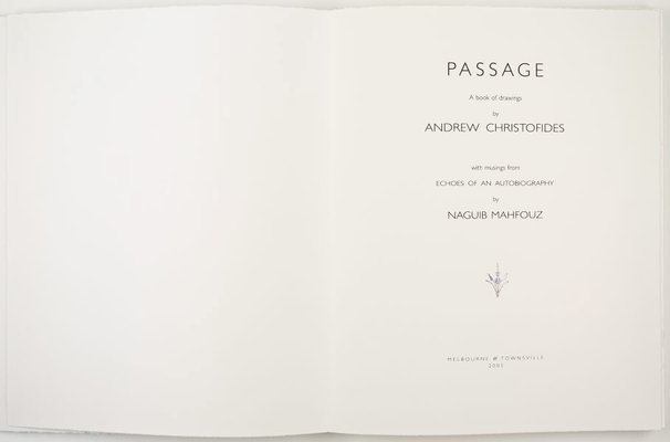 Alternate image of Passage: a book of drawings by Andrew Christofides with musings from 'Echoes of an autobiography' by Naguib Mahfouz by Andrew Christofides, Jenny Zimmer, Nguib Mahfouz