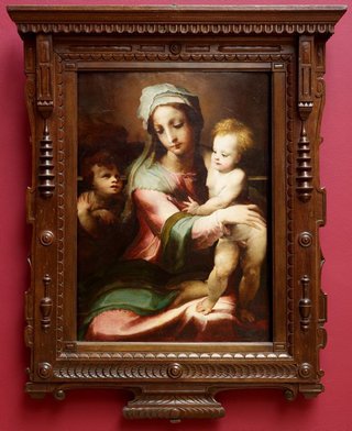 AGNSW collection Domenico Beccafumi Madonna and Child with infant John the Baptist circa 1542