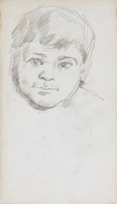 Alternate image of recto: Émile Zola reading,
verso: Head of Paul Cézanne fils by Paul Cézanne