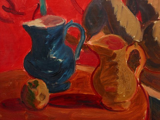 Alternate image of Jugs against vermillion background by Matthew Smith