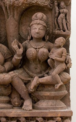 Alternate image of Stele with 'yaksha-yakshini' couple and Jinas by 
