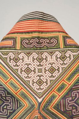 Alternate image of Yellow embroidered cape by Miao people