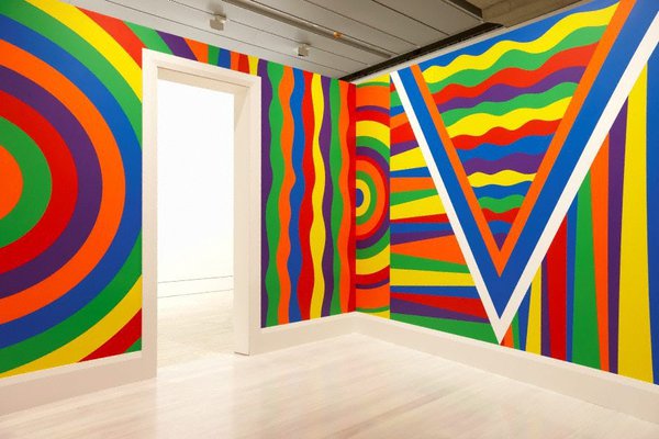 Alternate image of Wall drawing #1091: arcs, circles and bands (room) by Sol LeWitt
