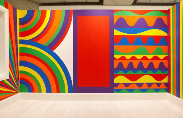 Alternate image of Wall drawing #1091: arcs, circles and bands (room) by Sol LeWitt