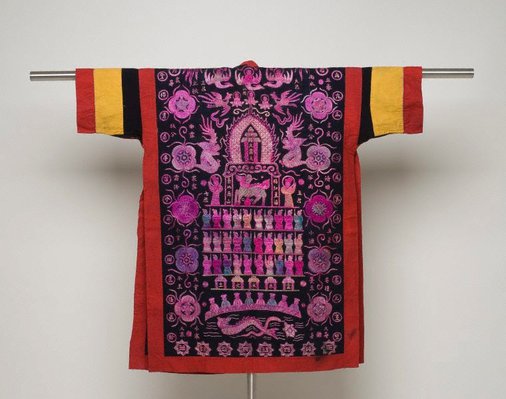 Alternate image of Embroidered Yao magician's robe with numerous symbols by Yao people