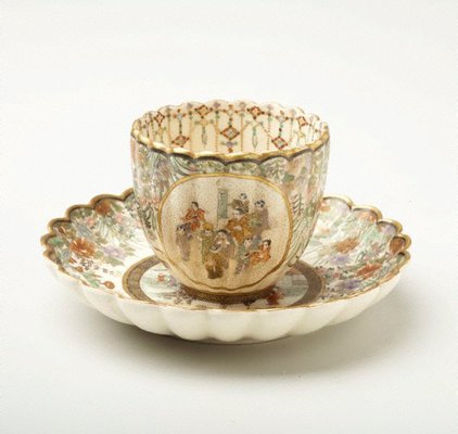 Alternate image of Cup and saucer by Satsuma ware