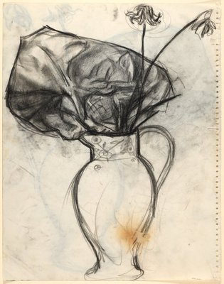 Alternate image of recto: Flowers and abstract form in a vase
verso: (Flowers and abstract form in a vase) by David Strachan